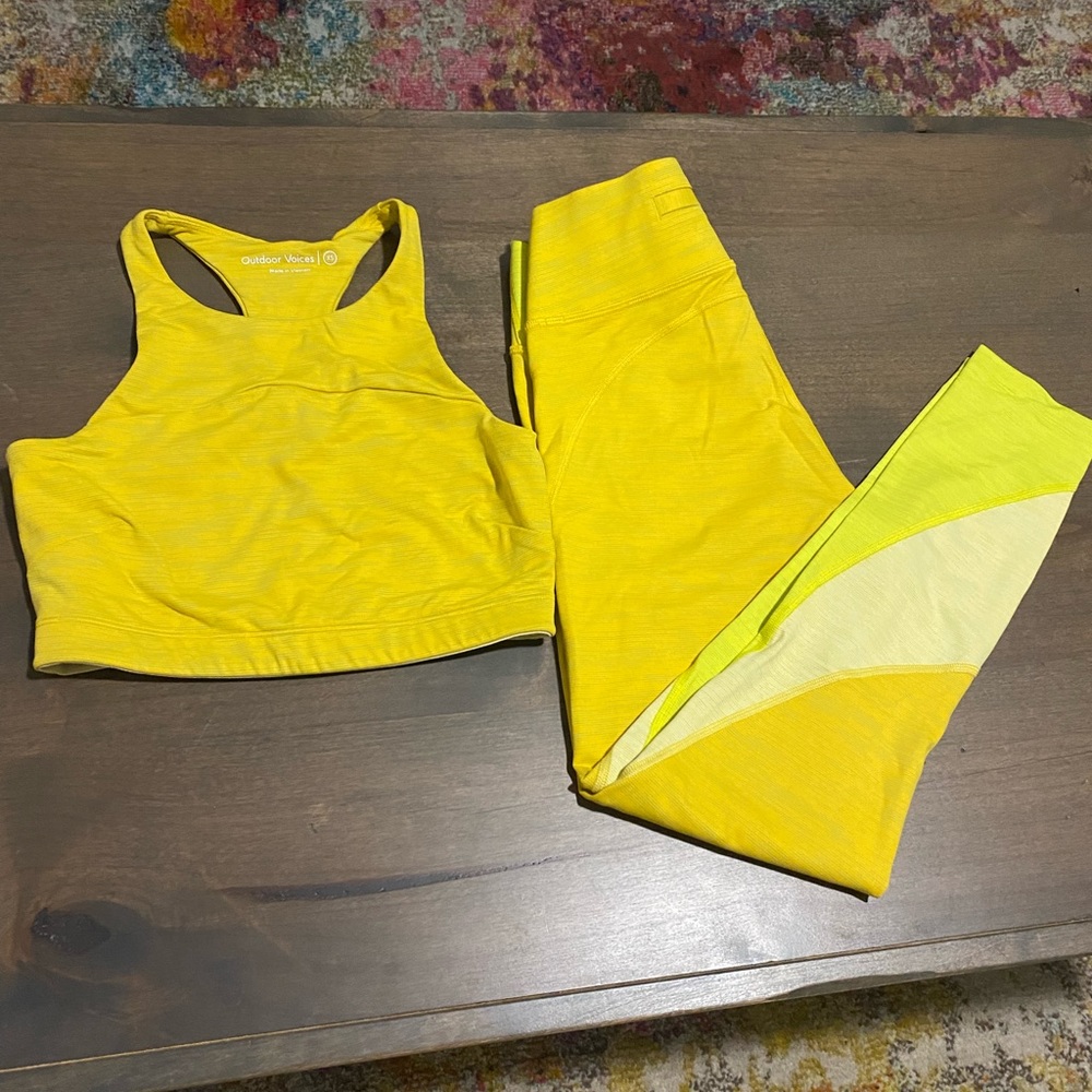 Outdoor Voices Zoom 7/8 Leggings & Move Free Crop Top